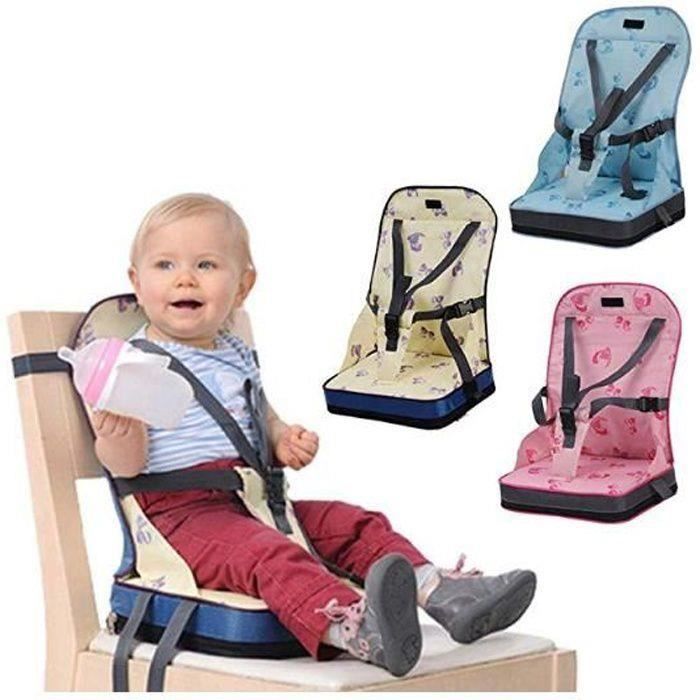 Cuscino per seggiolone pieghevole Perfect-Folding Booster Seat con cintura di sicurezza a 5 punti per bambini, colore giallo.