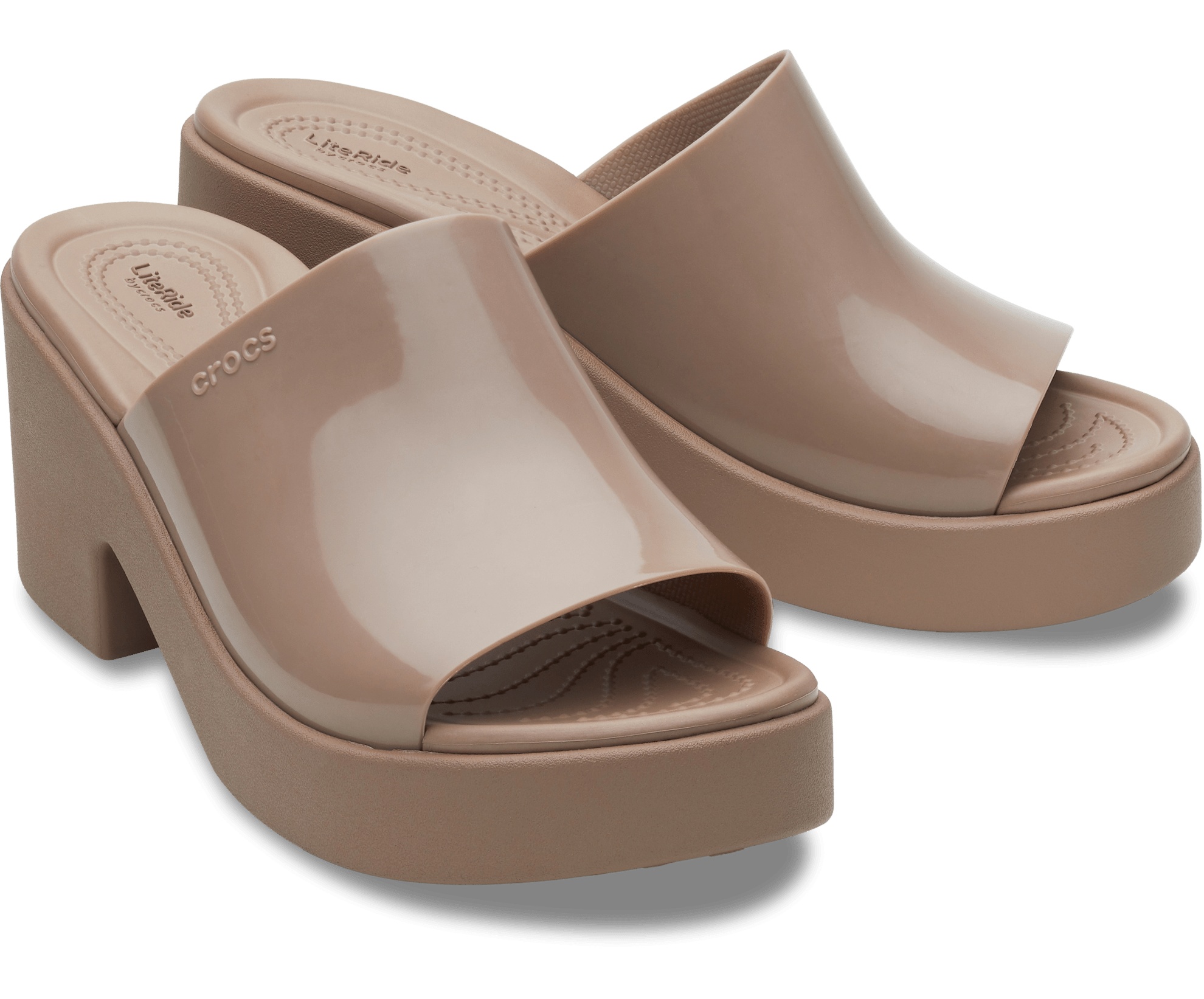 Brooklyn Slide High Shine Heel - Sandal
