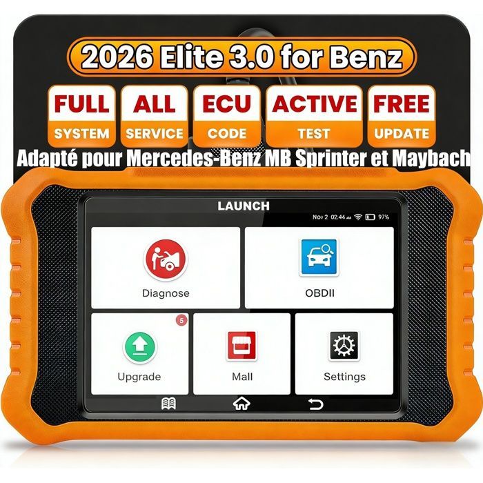2026 LAUNCH X431 Elite 3.0 para Mercedes-Benz Sprinter Maybach Herramienta de diagnóstico bidireccional para automóviles Herramienta de diagnóstico completa