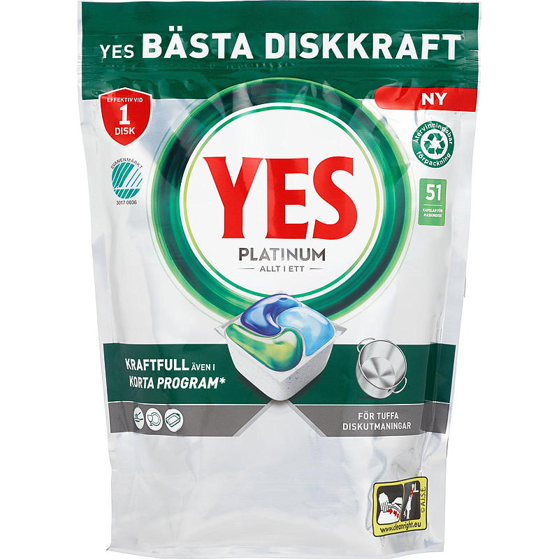 Ja Ja oppvaskmaskintabletter 51 stk. Platinum