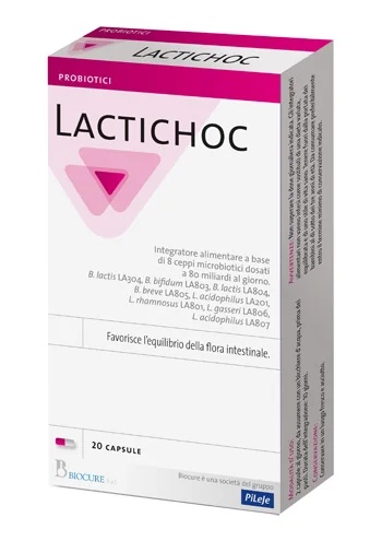 BIOCURE Complément alimentaire Lactichoc pour la flore intestinale 20 gélules