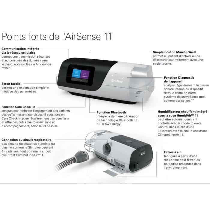 ResMed AirSense 11 AutoSet CPAP e Umidificador