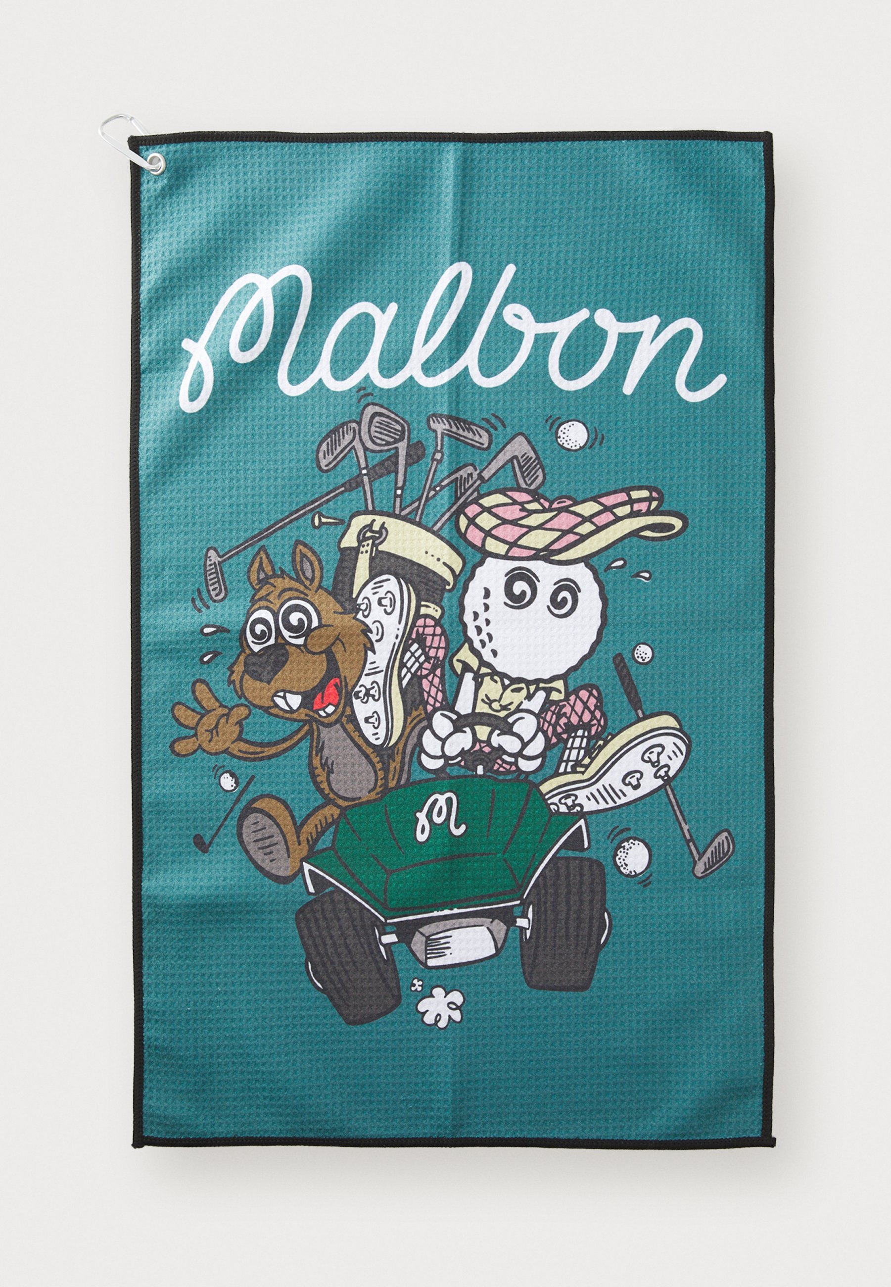 Malbon TWO MAN SCRAMBLE GOLF TOWEL - Ručník - modrozelený