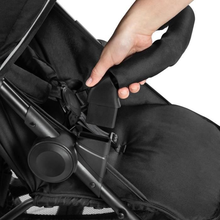 HAUCK - Poussette tout terrain - RUNNER 2 - 3 roues - Pliage à 1 main - Noir