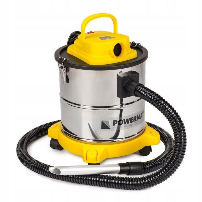 Aspiradora industrial 2 en 1 con depósito de 2000 W y 20 L - POWERMAT - Depósito de acero inoxidable - Filtro HEPA - Accesorios incluidos