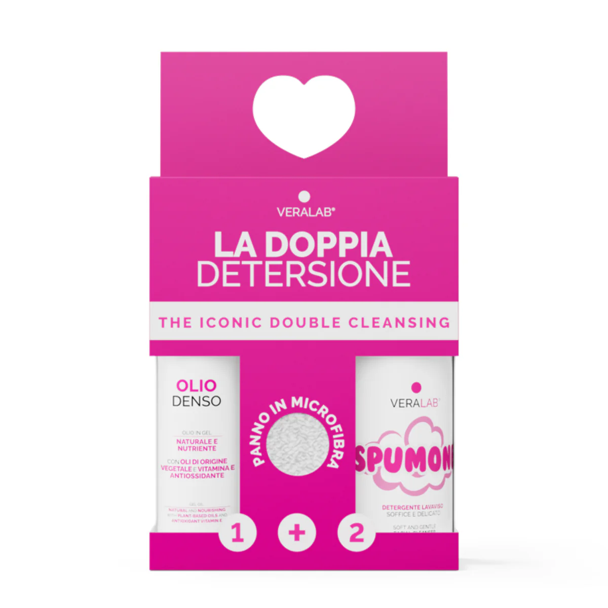 Kit Viso Doppia Detersione - Cofanetto Detergente, Olio detergente viso, Mousse detergente viso