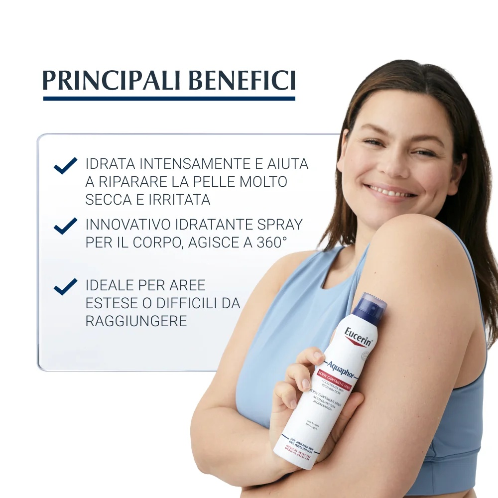 EUCERIN Eucerin Aquaphor atjaunojošais aerosols sausai vai bojātai ādai 250 ml