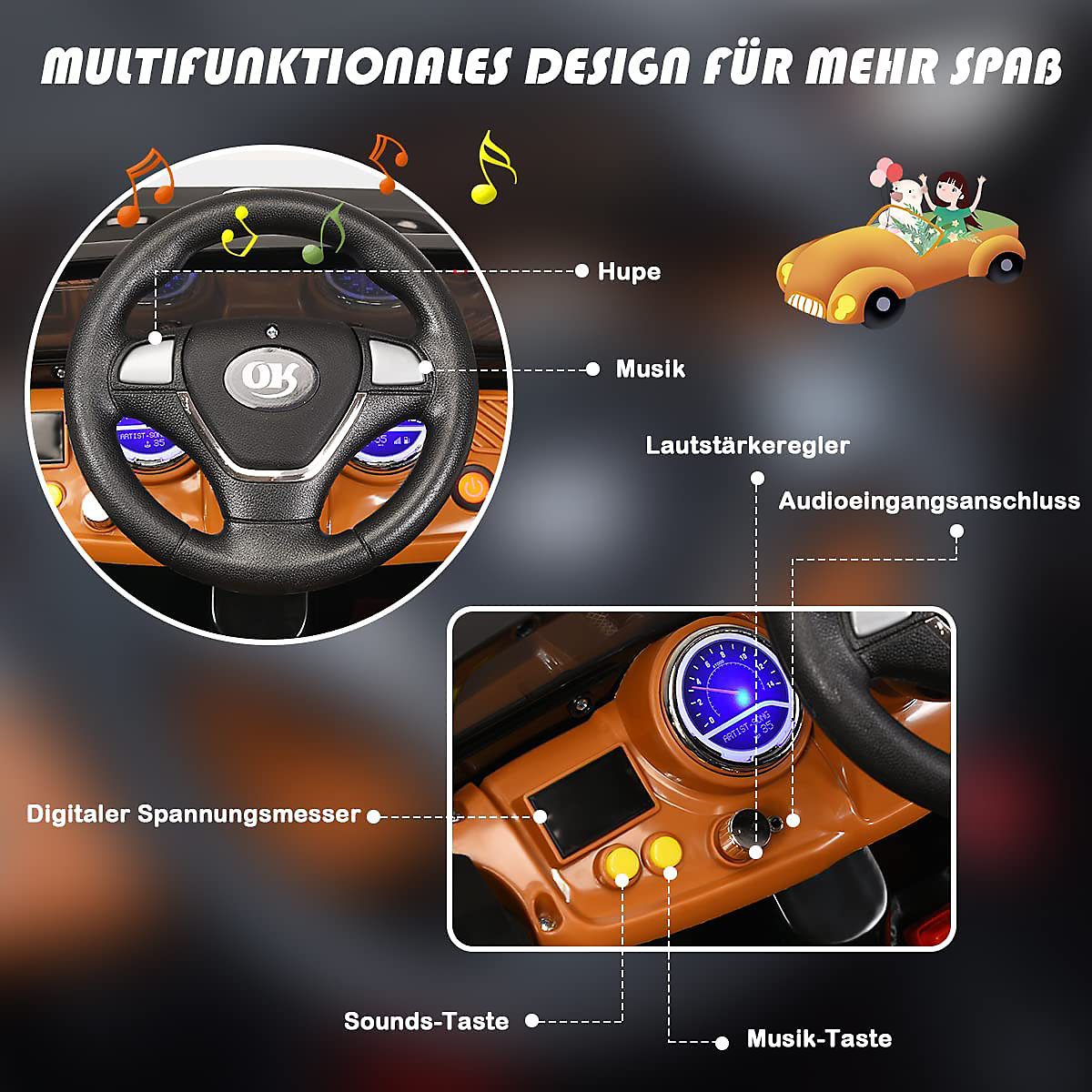 Elektrický Jeep s úložným boxem a dálkovým ovládáním, černý