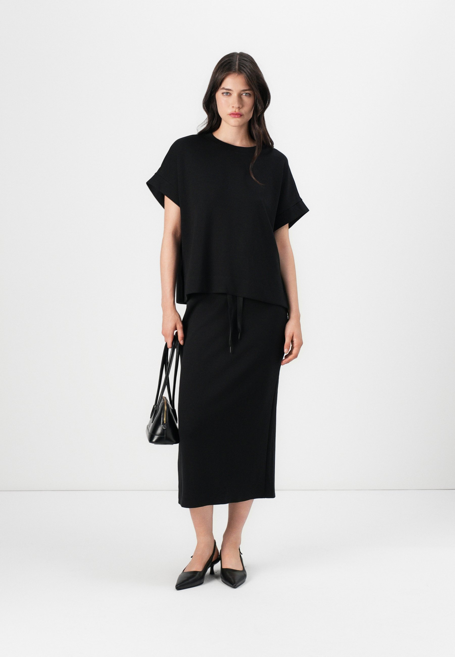 Vero Moda VMHALI ANKLE SKIRT - Gonna a trapezio - nera