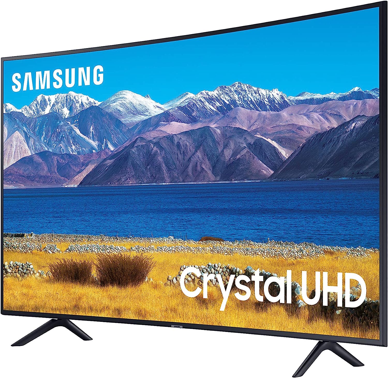 SAMSUNG 55-tuumainen kaareva UHD TU-8300 -sarja - 4K UHD HDR -älytelevisio, jossa sisäänrakennettu Alexa (UN55TU8300FXZA, malli 2020), HIILENMUSTA
