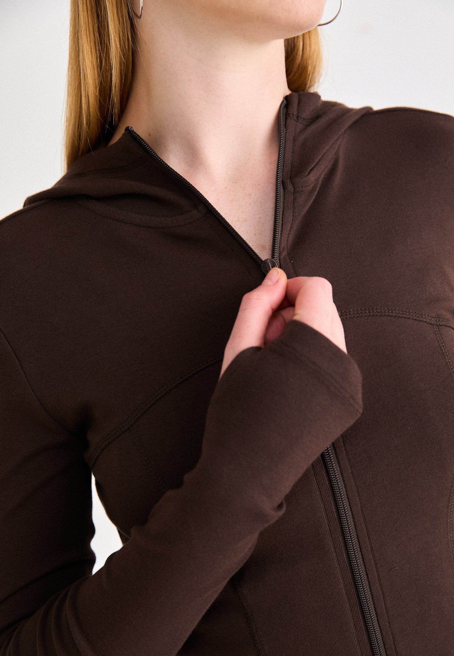 Gina Tricot ZIP HOODIE JACKET - Giacca da allenamento - Java