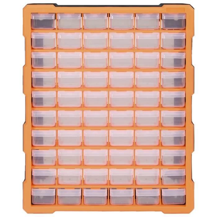 Caja de herramientas, estuche para herramientas, organizador de herramientas, multicajón - con 60 cajones, 38x16x47,5 cm #R#1098