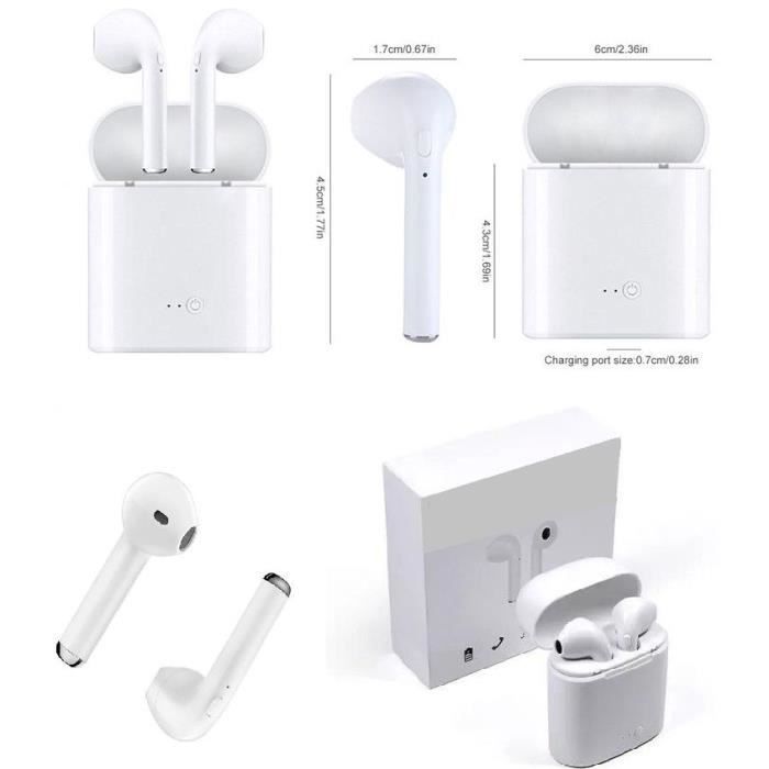 Wireless earphones - White - Hands-free kit - Bluetooth - In-ear - Ultra-low power consumption