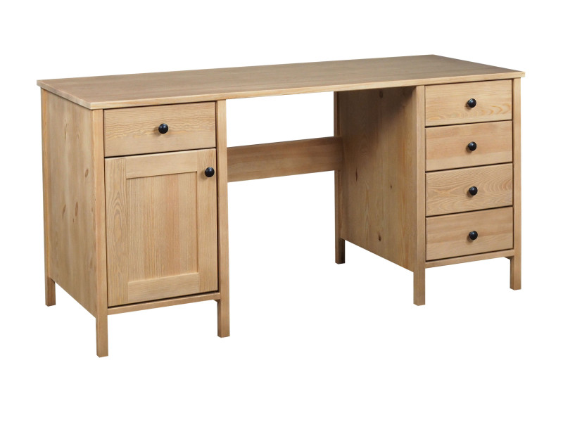 Biurko Prestige III drewniane 150 cm, kolor dębowy