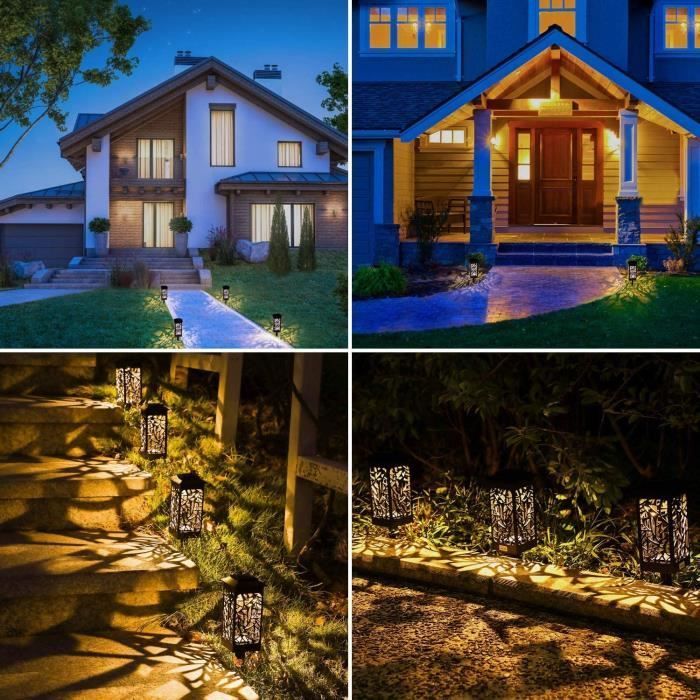 Lámpara solar LED para jardín, farol impermeable, luz de bolardo - Yunstore