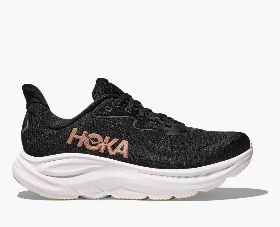 HOKA Clifton 10 Schwarz / Roségold