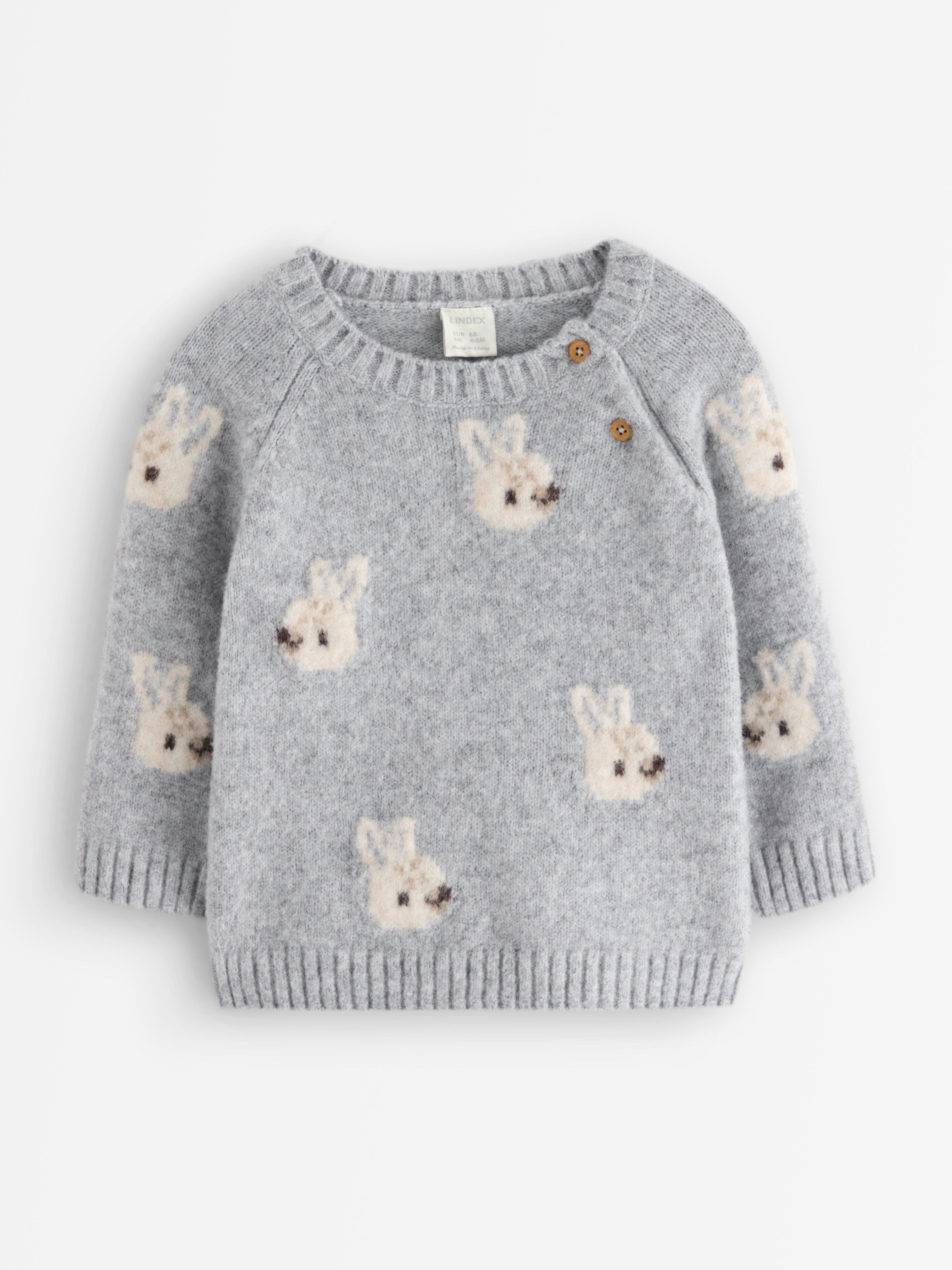 Maglione lavorato a maglia, grigio chiaro mélange
