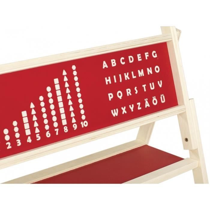 Lavagna magnetica e gessettabile bifacciale per bambini - ROBA - GASTON - H.112 cm - Rossa