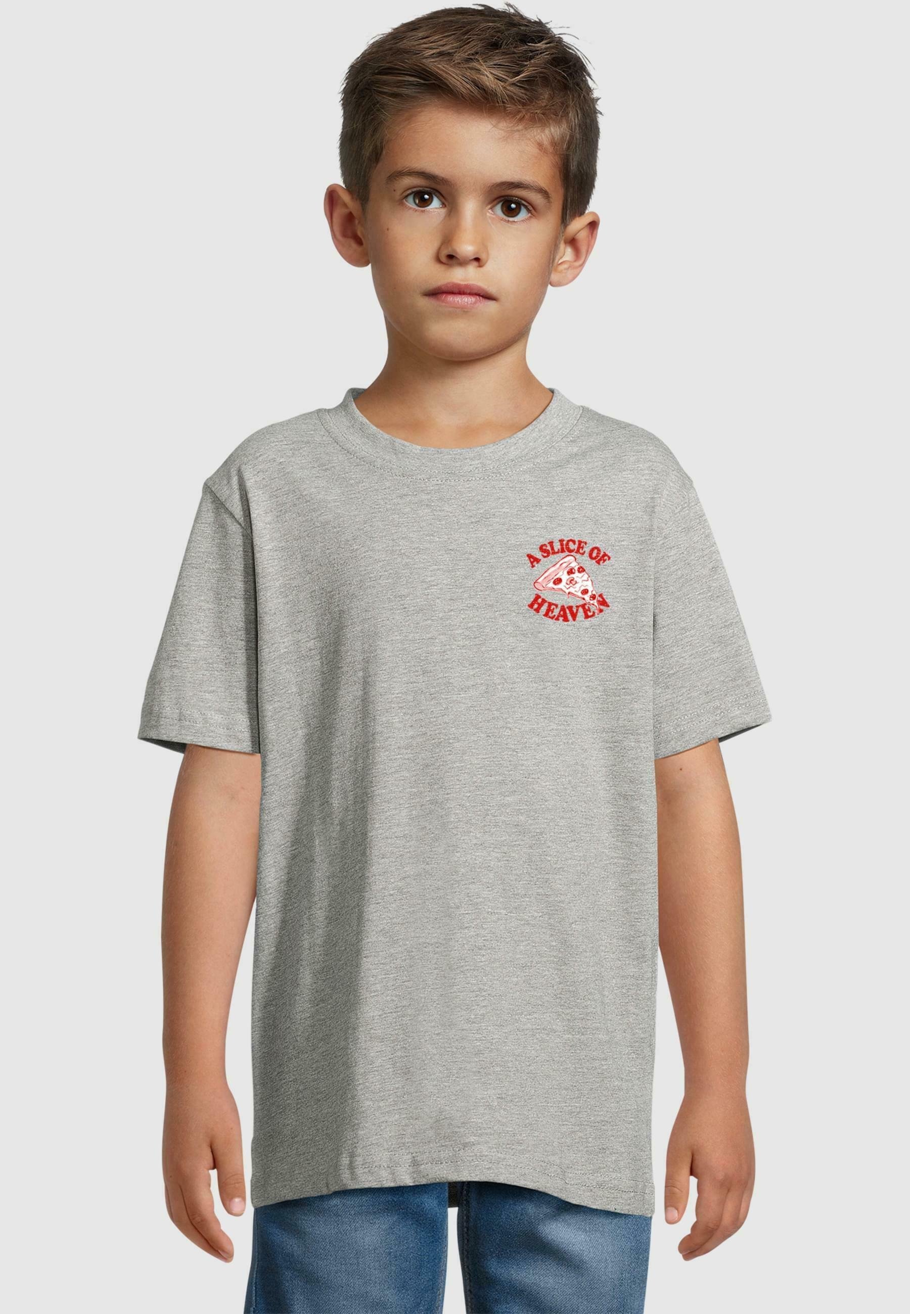 Mister Tee SLICE OF HEAVEN PIZZA TEE - T-shirt met print - gemêleerd grijs