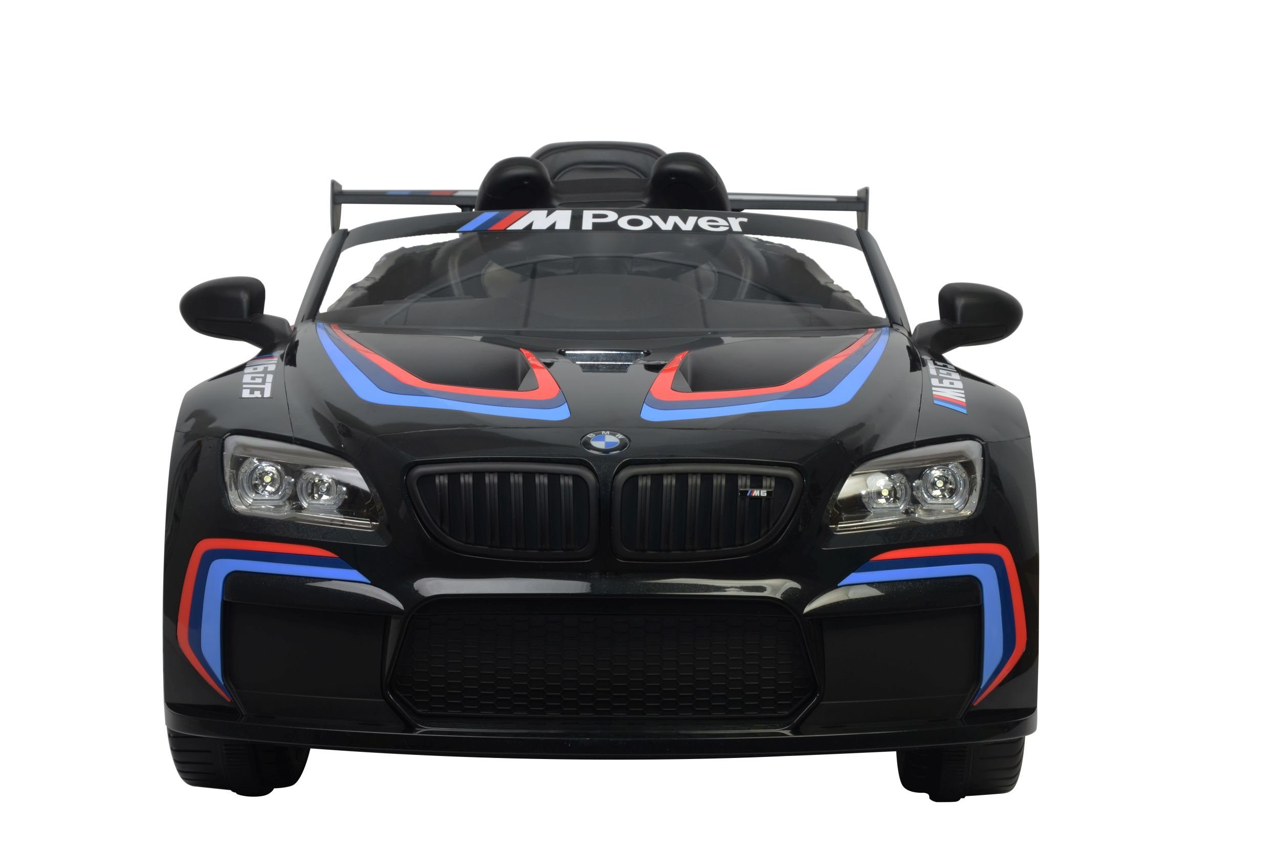 Lelukauppa Sähköauto lapsille Lasten sähköauto BMW M6 Sport Gt3 Auton Bluetooth Eva Nahkaistuin, Kantavuus 35 kg, AUX/USB-portti, MP3-äänimerkki ja moottorin ääni ohjauspyörässä, Kaukosäädin