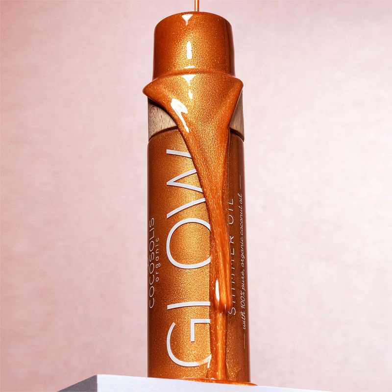Óleo iluminador COCOSOLIS GLOW com glitter