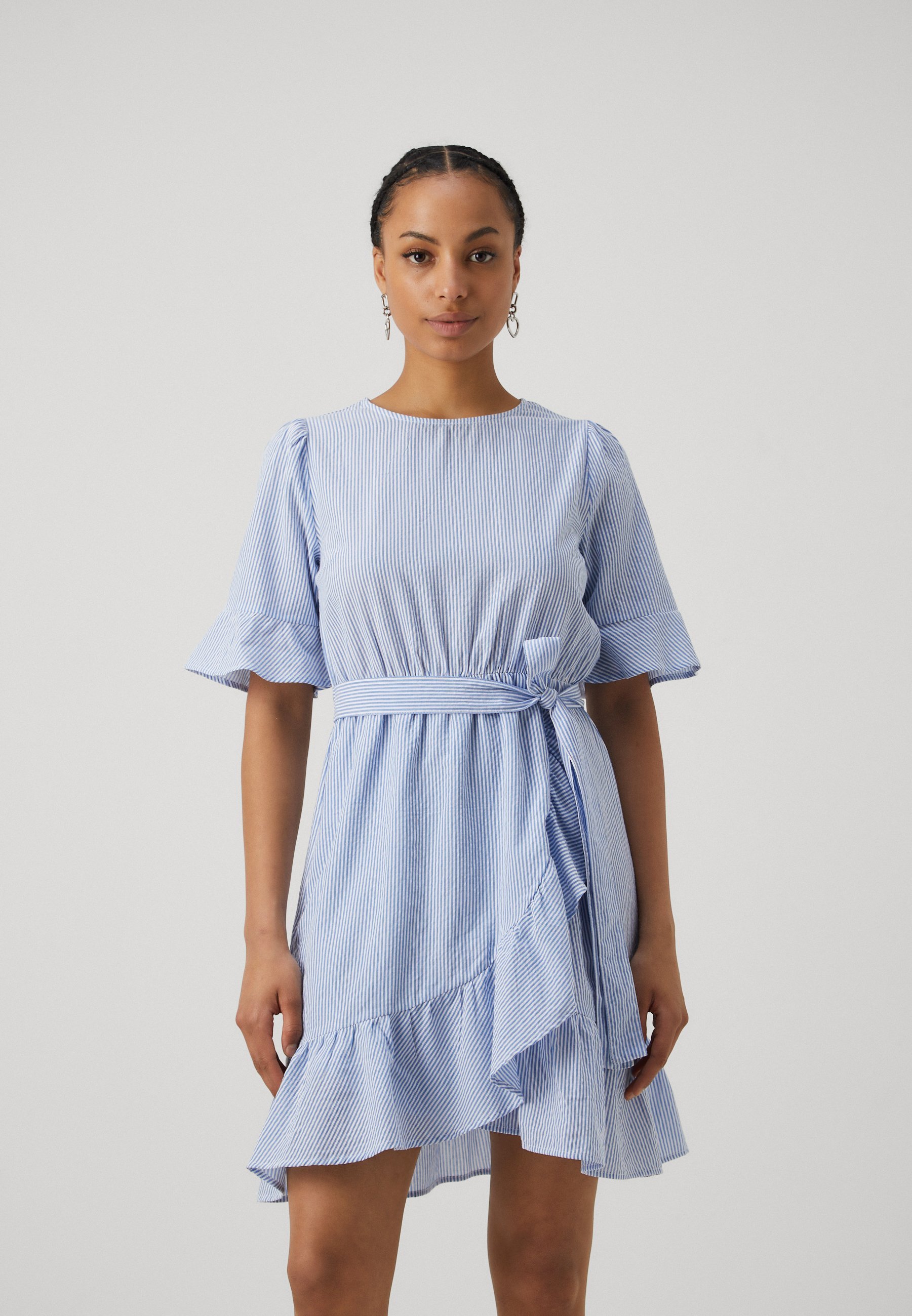 ONLY ONLDELIA SHORT DRESS - Denní šaty - blue/blue