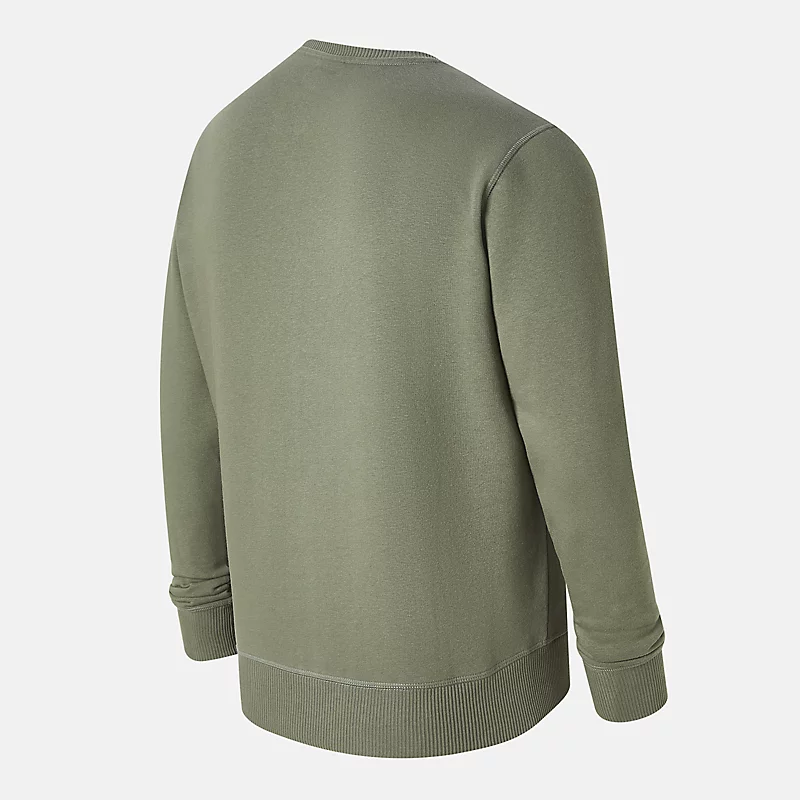 Moletom Homme NB Small Logo Crew - VERDE OLIVA ESCURO