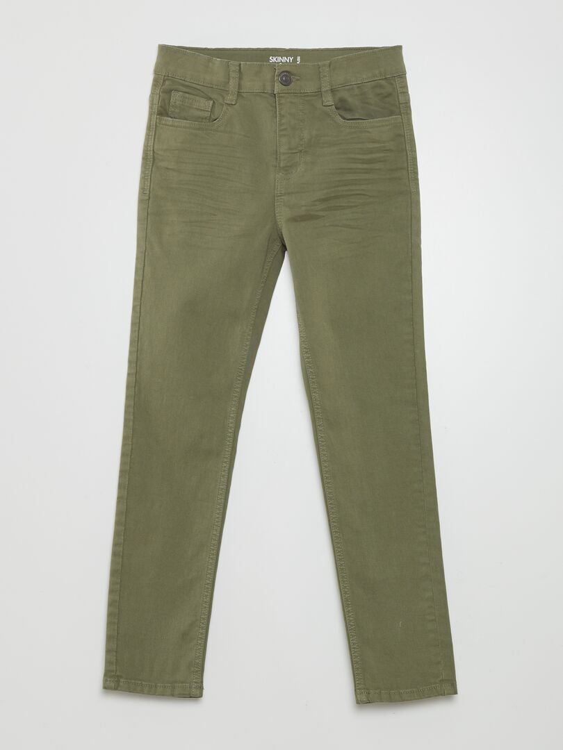 Calça skinny de cinco bolsos - VERDE
