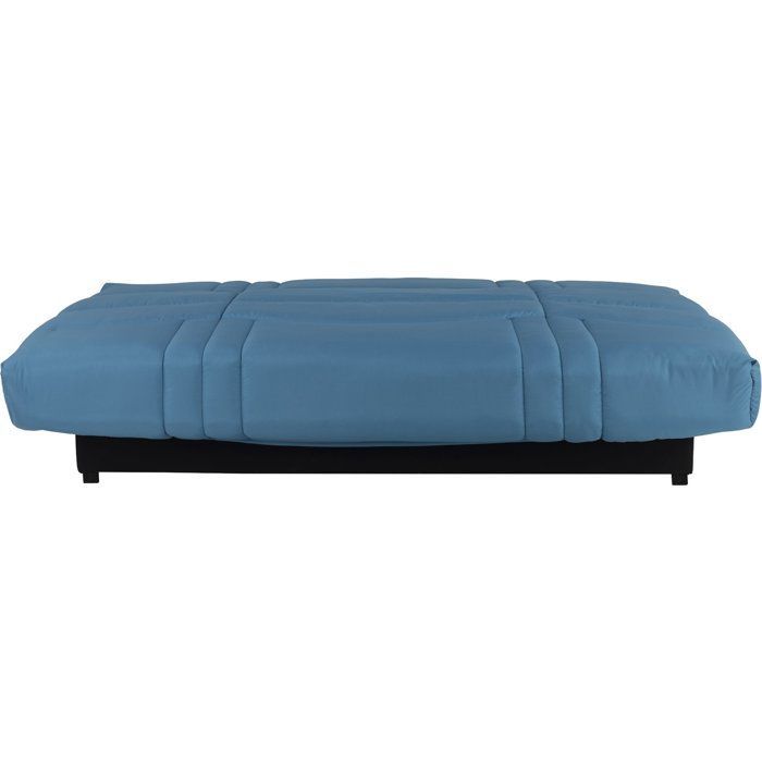 Sofá cama Click-clack - 3 plazas - Tela azul pato - 190 x 90 x 92 cm - PIXIE