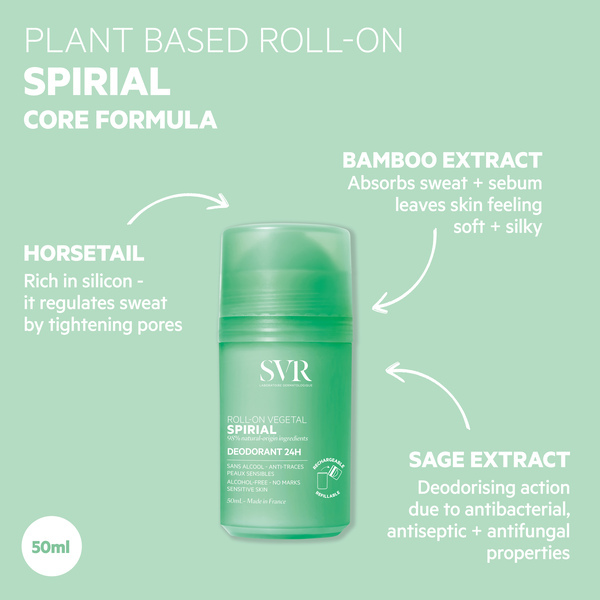 SVR SPIRIAL NATUREL - Deodorant roll-on rostlinného původu 50ml