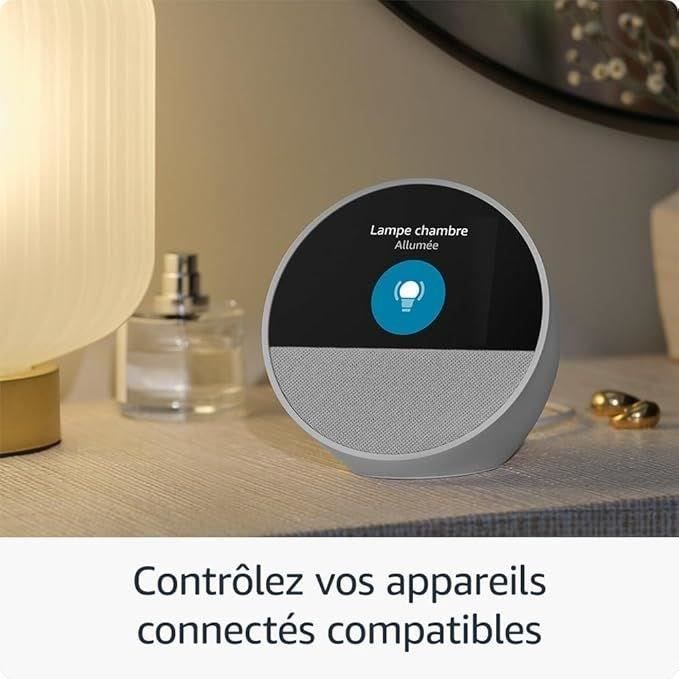 Reloj despertador inteligente - AMAZON - ECHO SPOT - Pantalla de 2,83