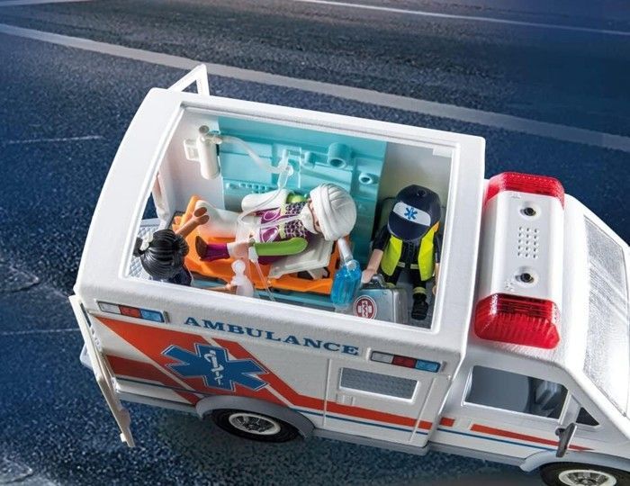 Playmobil CITY Action ambulance avec blessée