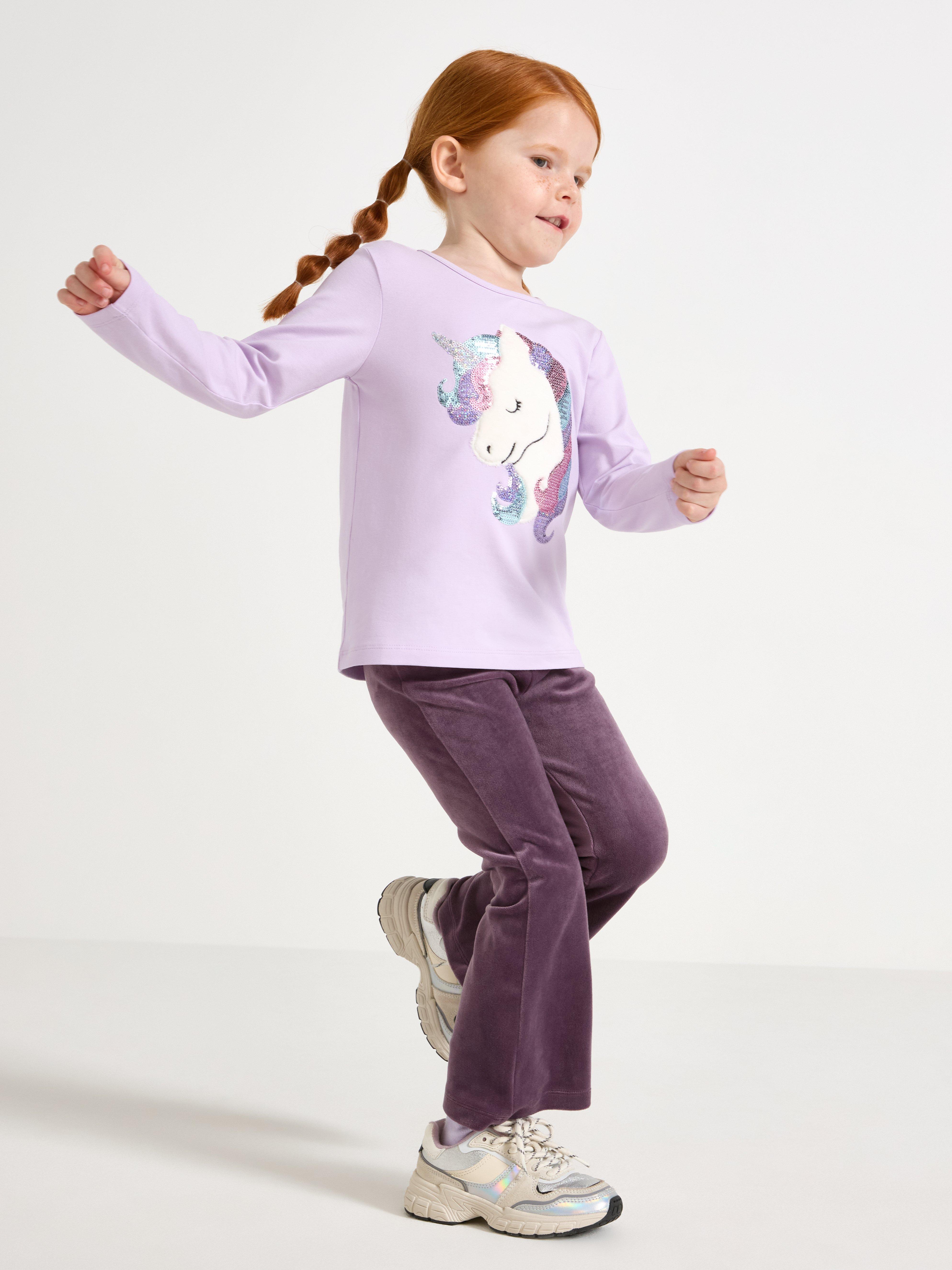 Utsvängda legíny a velur Light Dusty Lilac