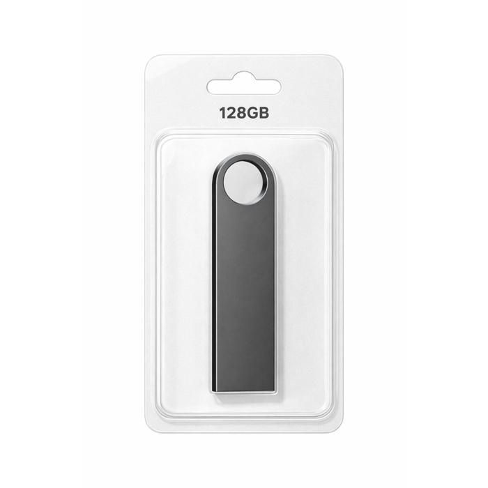 TECHTA Clé USB 128 Go Métal Étanche USB 2.0 Mémoire Flash pour PC Ordinateur TV Voiture Noir