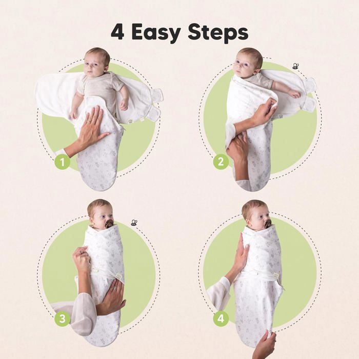 Conjunto de 3 Sacos de Dormir com Zíper para Bebês – Saco de Dormir para Recém-Nascidos de 2 a 7 Meses