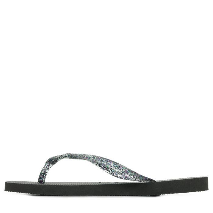 Infradito - Havaianas - Logo quadrato metallizzato - Nero - Adulto - Unisex