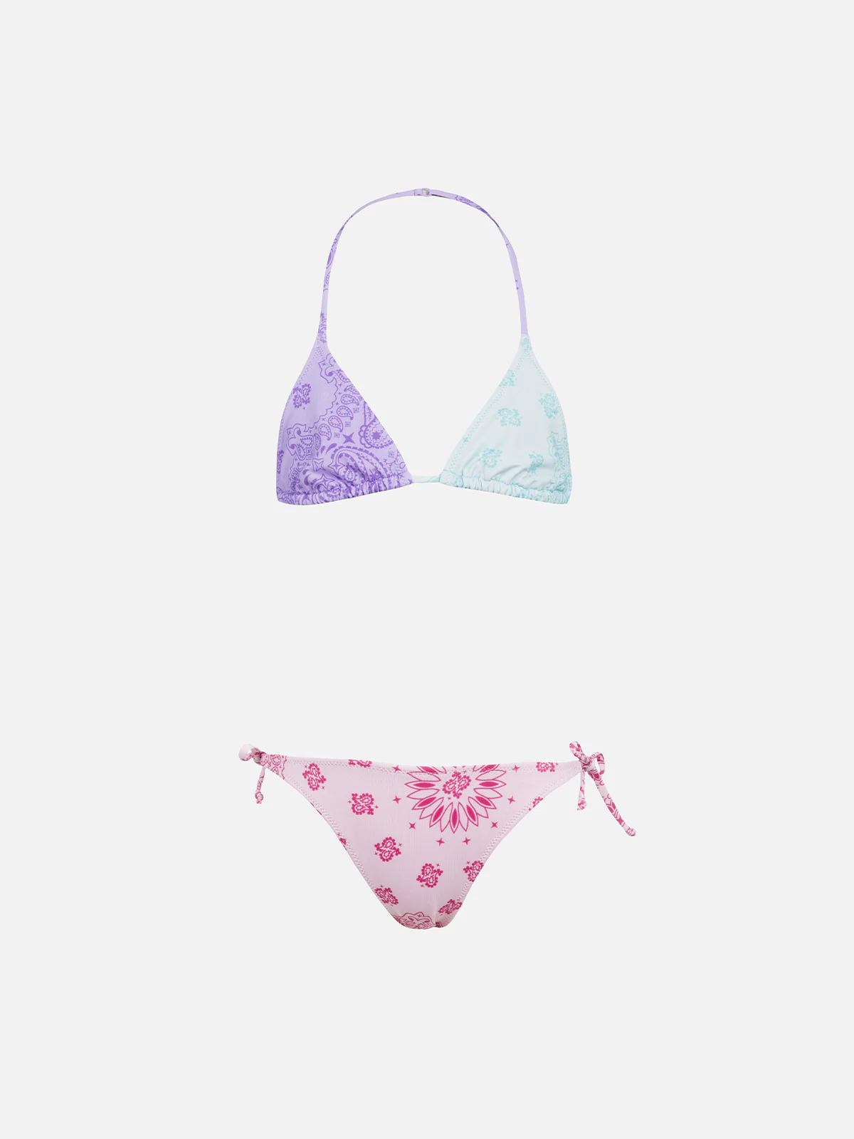 Holly Girls klassieke driehoekige bikini met bandana-print