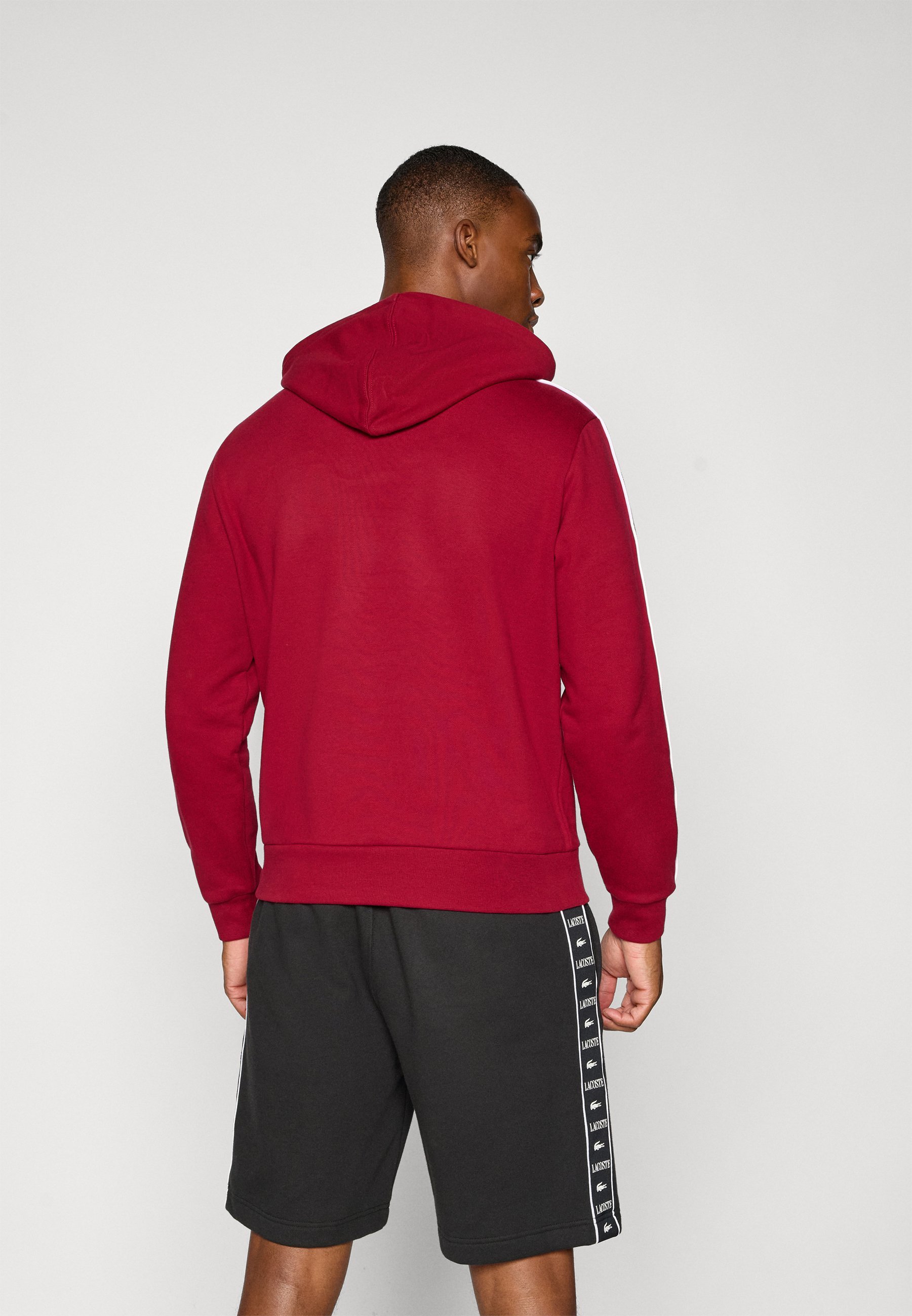 Lacoste Sport HOODIE TAPE - Sweat à capuche - bordeaux