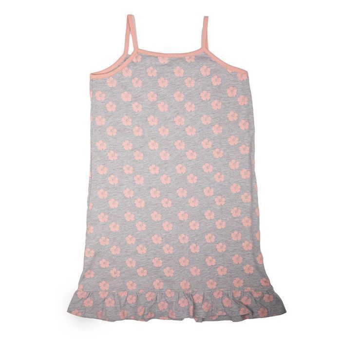 Vestido infantil de tirantes con estampado floral y botones en la parte delantera - CHEVIGNON