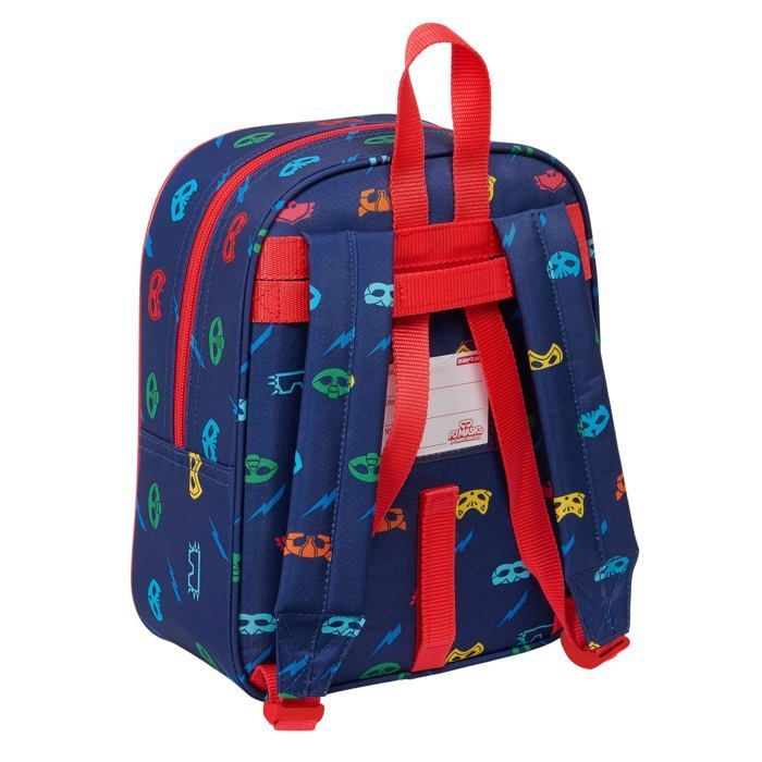 Zaino per bambini - safta - PJMASKS - 22x10x27 cm - Blu navy - Poliestere - Leggero - Compatibile con trolley