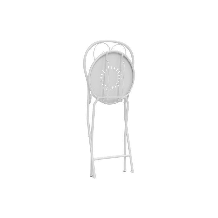 Set van 2 opklapbare metalen tuinstoelen in smeedijzerstijl - Wit - GUERMANTES by MYLIA