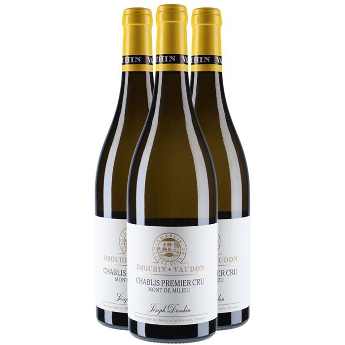 Maison Joseph Drouhin Chablis 1er Cru Mont de Milieu Domaine Drouhin-Vaudon 2019 - Grand Vin Blanc de Bourgogne (3x75cl)