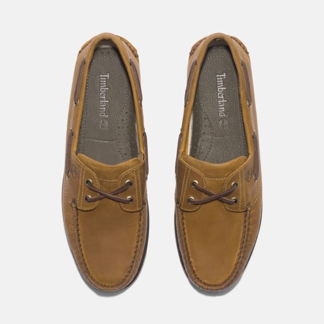 Scarpa da Barca in Pelle Classic da Uomo in                giallo