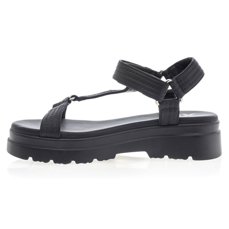 Zwarte sandalen/open teenschoenen voor dames