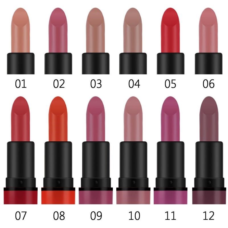 Rossetto idratante opaco vellutato multicolore, a lunga durata e resistente all'acqua, antiaderente, in stick, cosmetico TSLM1