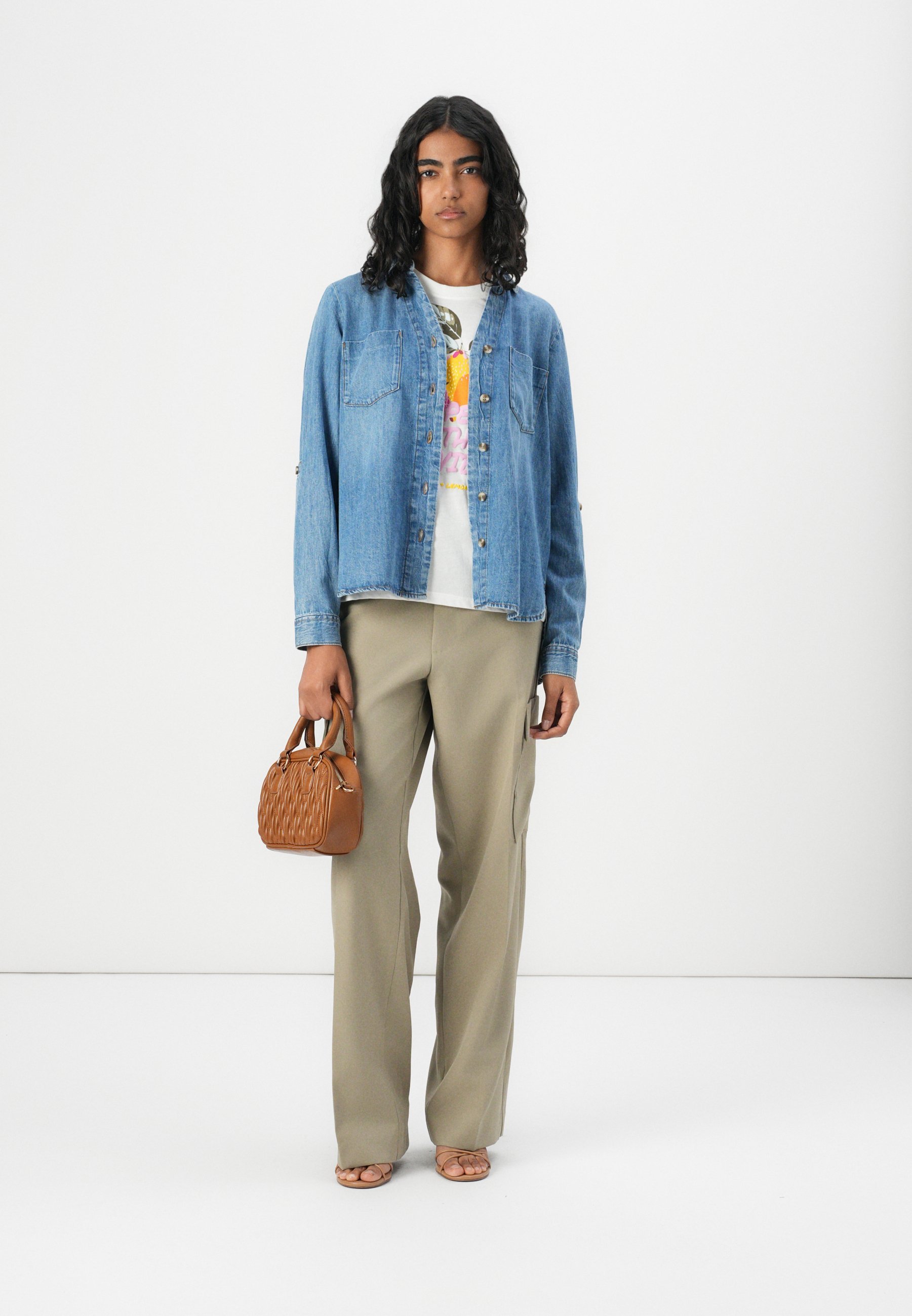 ONLY ONLYASMIN SHIRT - Halenka s knoflíky - denim blue
