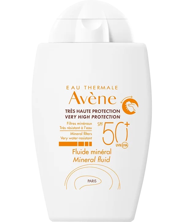 AVENE Avène Solaire Mineral Fluid SPF 50+ 40 ml Nieuwe formule