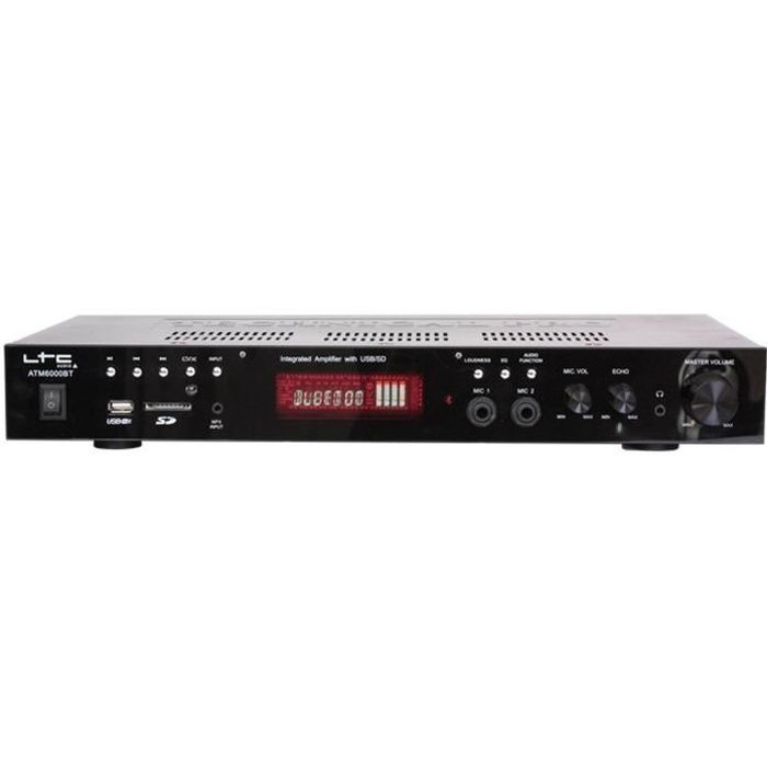 LTC ATM6000BT stereo hifi-versterker met Bluetooth en karaoke-functie