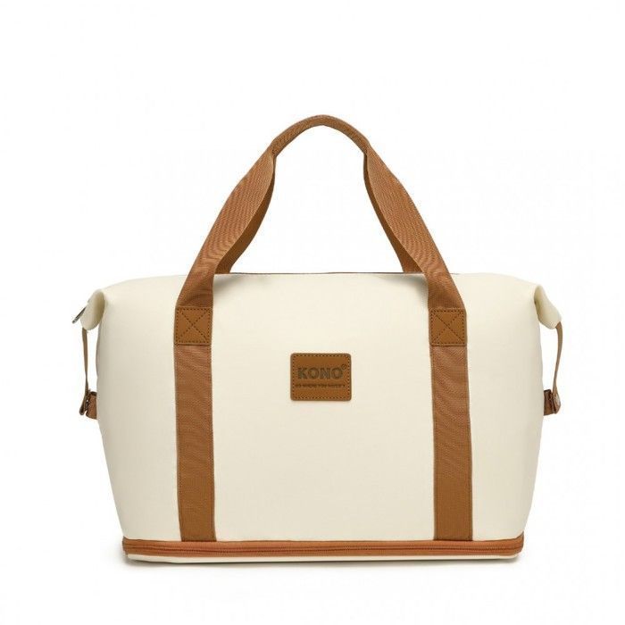 Kono Sac de Voyage Duffel avec Pochette à cosmétiques Sac de Week-End de Nuit/ de Sport Sec et Humide séparé pour Femmes Hommes