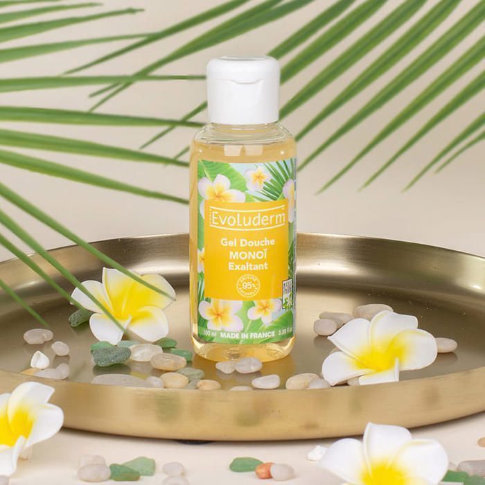 EVOLUDERM - Coffret Idyllique Corps & Cheveux Monoï à la Folie - Box Flower- Idéal cadeau Noël, Anniversaire, Fête des Mères